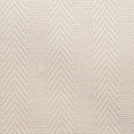 Broadloom carpet in a herringbone stripe in cream. 
