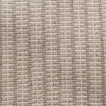 Broadloom carpet in a ticking stripe in shades of strié oatmeal. 