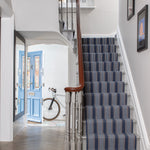 Striped flatweave runner in blue