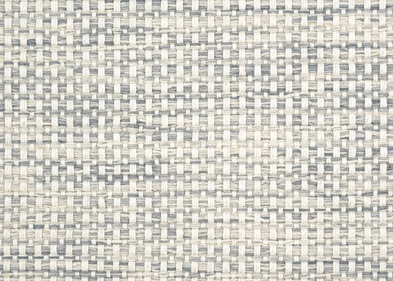 Broadloom carpet in a heathered plain weave with ivory and light grey.