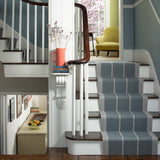 Striped flatweave runner in slate and grey 