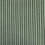 Close-up of a textured green fabric with a subtle stripe pattern