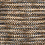 Handowoven rug in textural design in shades of brown and blue. 