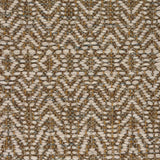 Handwoven rug detail in a linear diamond design in tonal neutral browns.