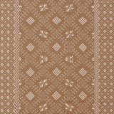 Patterned rug with geometric design on a beige background