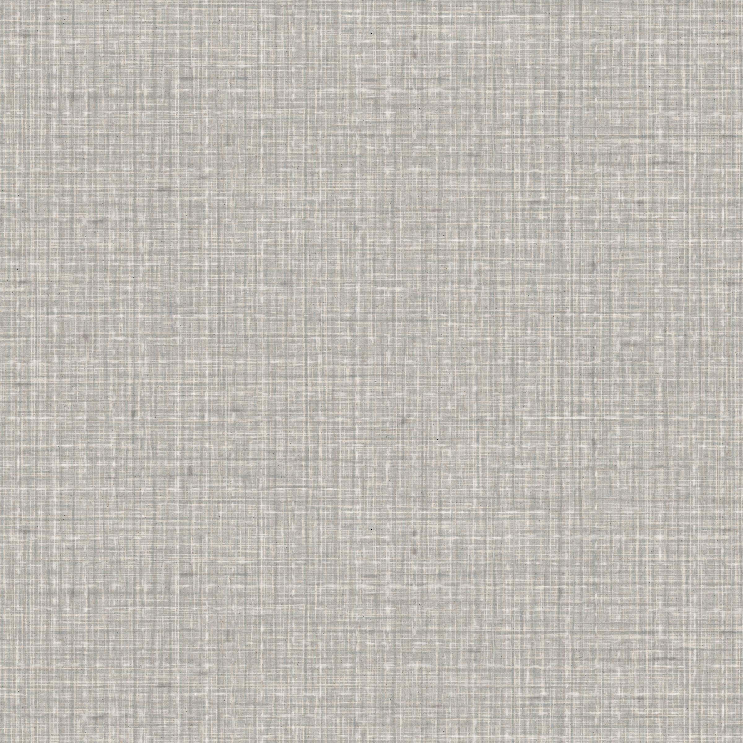 Detail of wallpaper in a textured tweed pattern in shades of gray. 