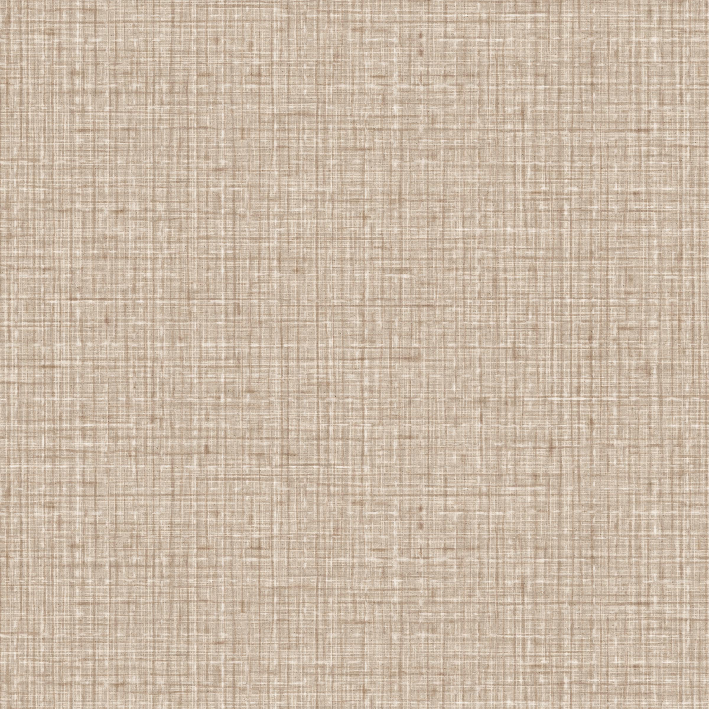Detail of wallpaper in a textured tweed pattern in shades of tan.