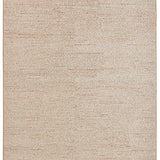 Beige area rug with a textured pattern on a white background