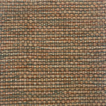 Textured handwoven carpet with a mix of brown, dusty clay ink and green.