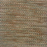 Textured handwoven carpet with a mix of brown, sage green and tan.