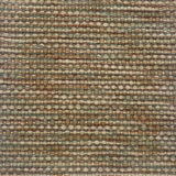 Textured handwoven carpet with a mix of brown, sage green and tan.