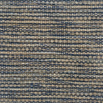 Textured handwoven carpet with a mix grey and blue colors. 