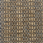 Close-up of a textured brown and black woven rug