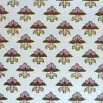 Pattern of stylized flowers on a light background