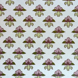 Pattern of stylized flowers on a light background