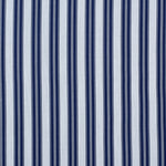 Striped performance fabric in blue on white.