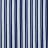 Striped performance fabric in blue on white.
