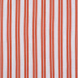 Striped performance fabric in bright orange on white.