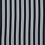 Striped performance fabric in white on black.