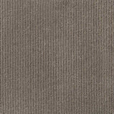 Broadloom carpet swatch in a stripe pattern in a grey brown design