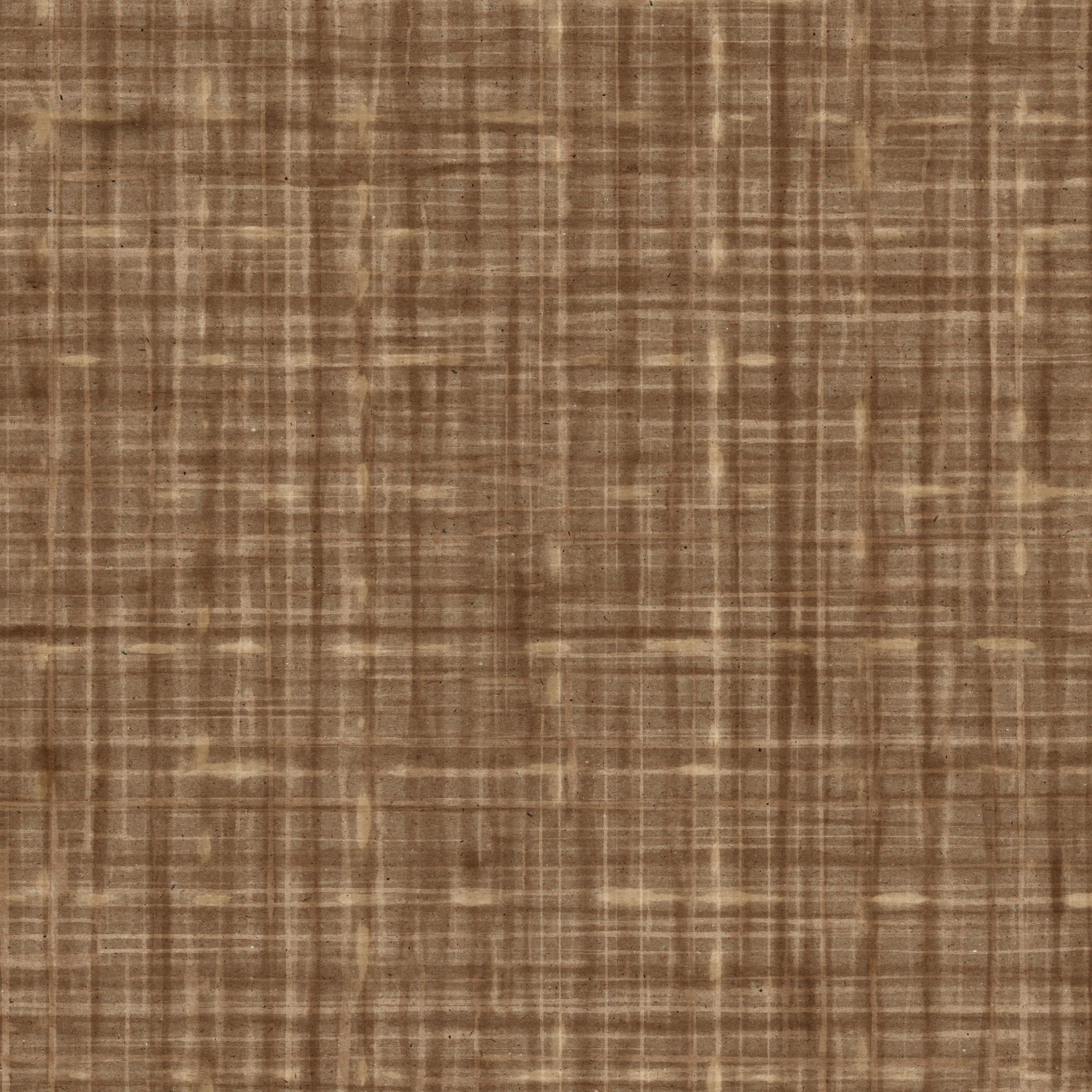 Close up detail of wallpaper in a textured tweed pattern in shades of warm caramel brown. 