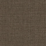 Detail of wallpaper in a textured tweed pattern in shades of warm charcoal grey.