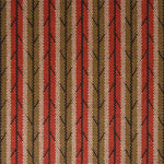 Striped flatweave runner in mustard and red