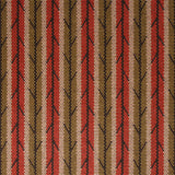 Striped flatweave runner in mustard and red