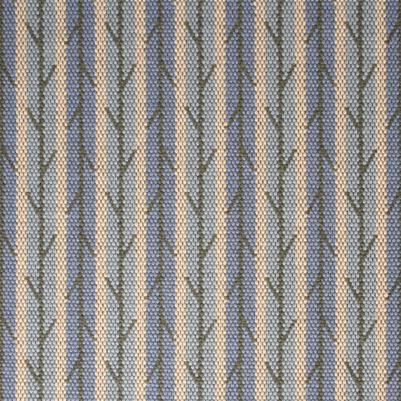 Striped flatweave runner in blue