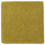 Flatweave dhurrie sample in citrine yellow
