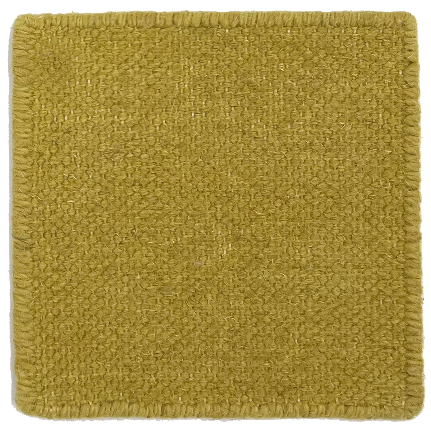 Flatweave dhurrie sample in citrine yellow