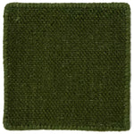 Flatweave dhurrie sample in kelp green