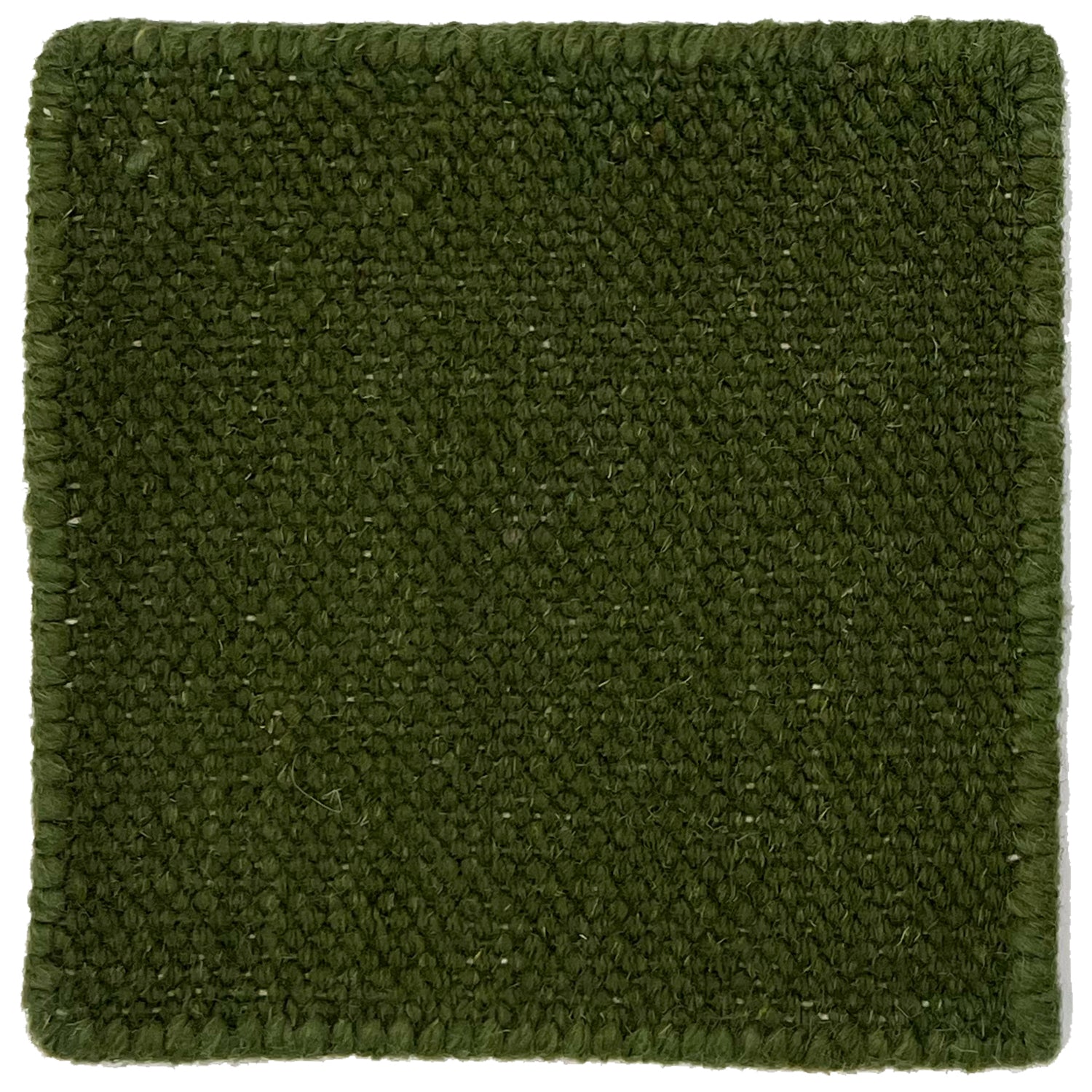 Flatweave dhurrie sample in kelp green