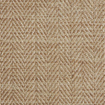 Close up of a rug in a woven herringbone pattern in tan.