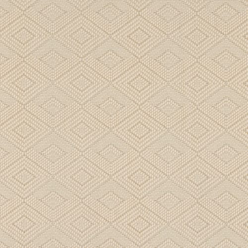 Broadloom carpet with diamond motif in cream.