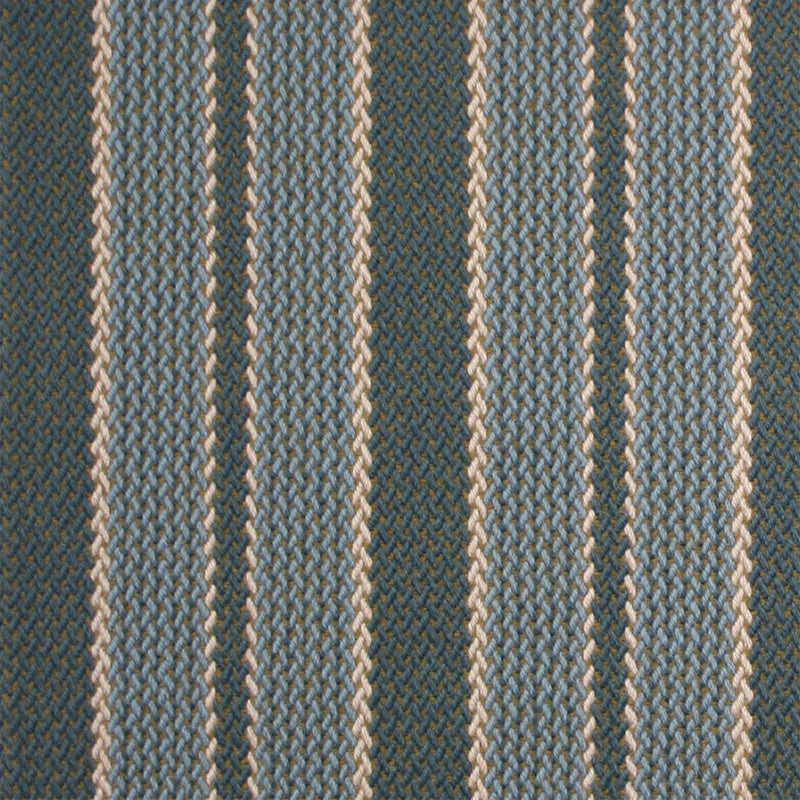 Striped flatweave runner in blue grey