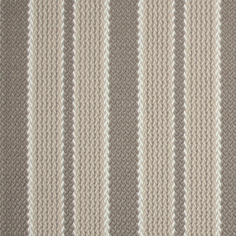 Striped flatweave runner in cream and brown
