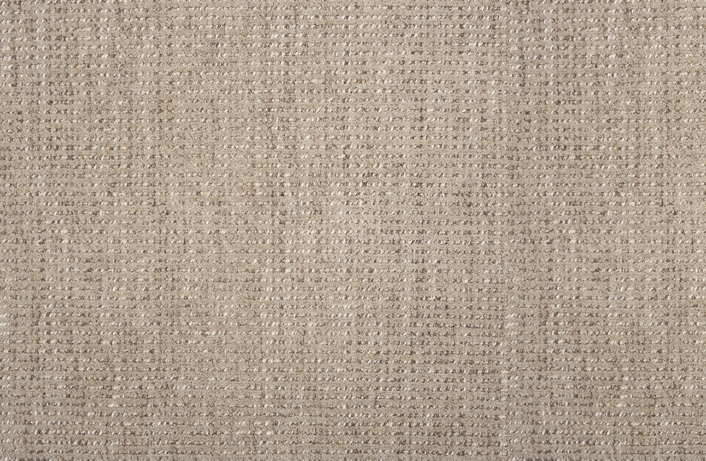 Broadloom carpet in subtle stripe in taupe.