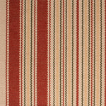 Striped flatweave runner in cream and brown