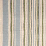 Striped flatweave runner in green and blue