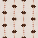 Stripe in a stacked diamond design in pink with dark brown accents.