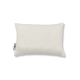 Rectangular throw pillow in solid white linen.