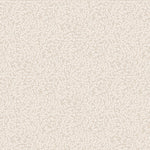 Detail of wallpaper in a painterly abstract print in white on a cream field.