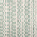 Broadloom carpet in  textural stripe design in white and seafoam green.