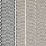 Striped herringbone in grey on white staircase