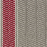 Striped herringbone in grey and red 