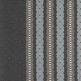 Striped flatweave runner in grey and slate