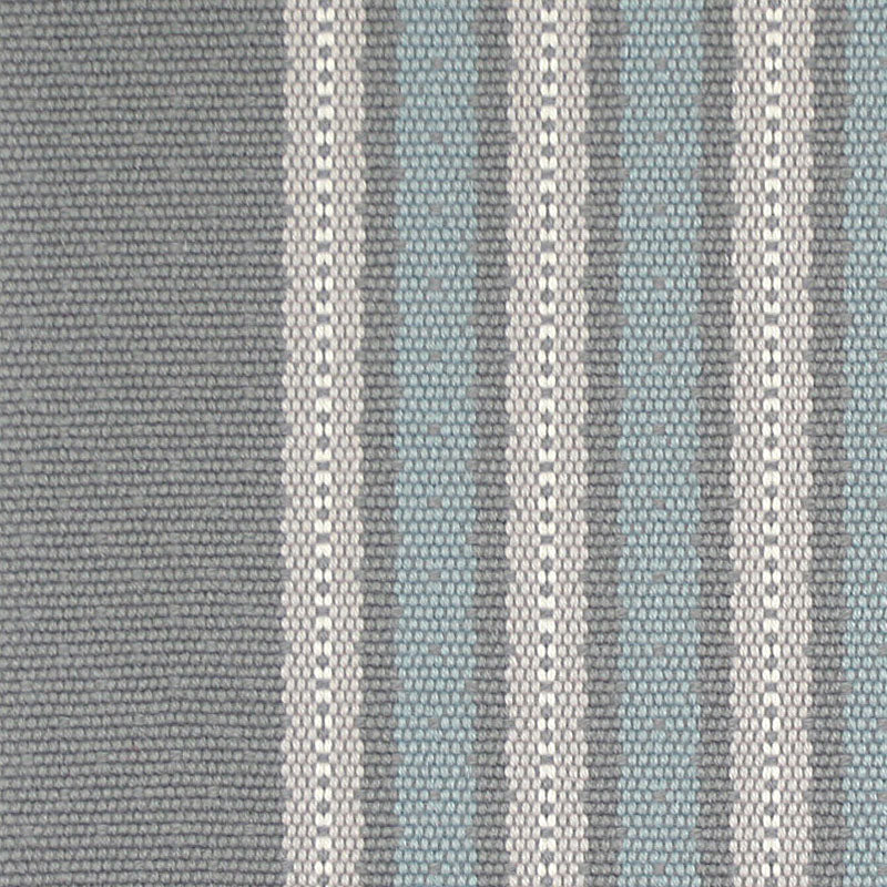 Striped flatweave runner in grey and blue