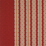Striped flatweave runner in red and cream 