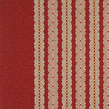 Striped flatweave runner in red and cream 